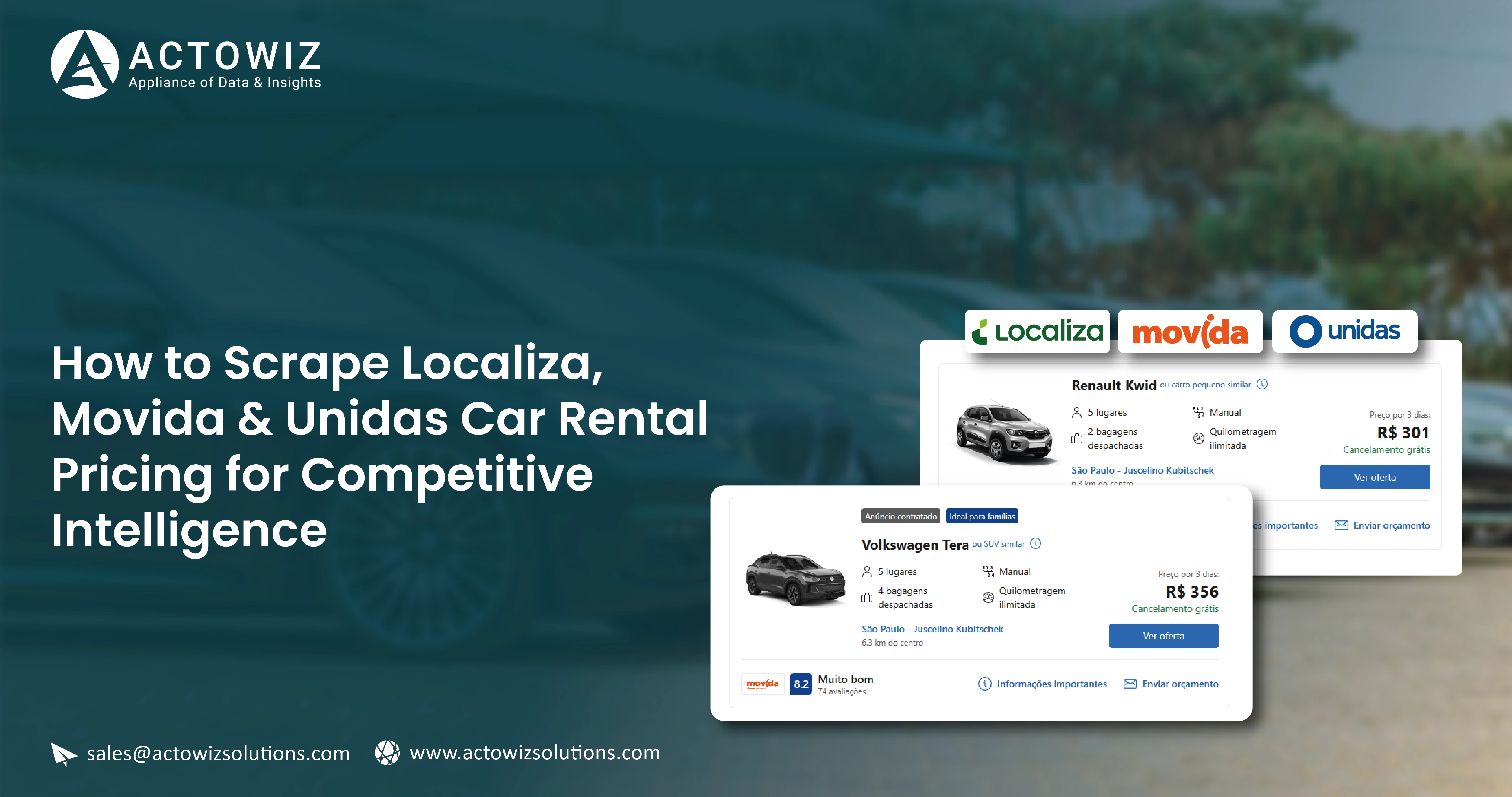 How to Scrape Localiza, Movida & Unidas Car Rental Pricing for Competitive Intelligence